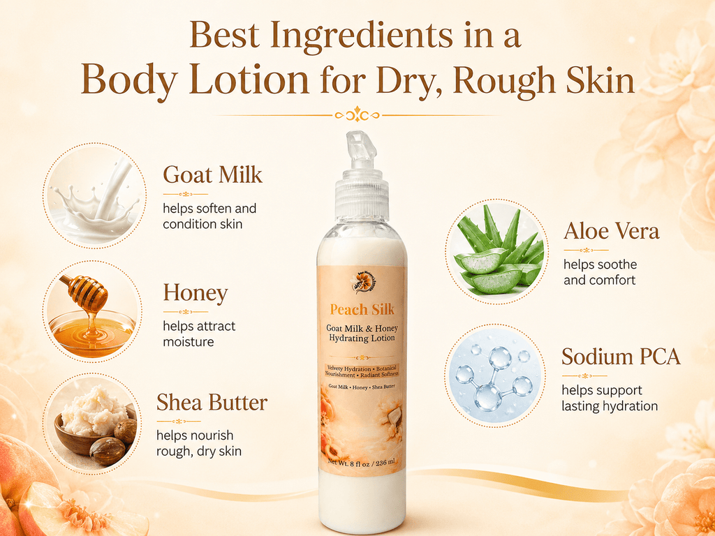 The Best Ingredients in a Body Lotion for Dry, Rough Skin - Bee Nature's Essence
