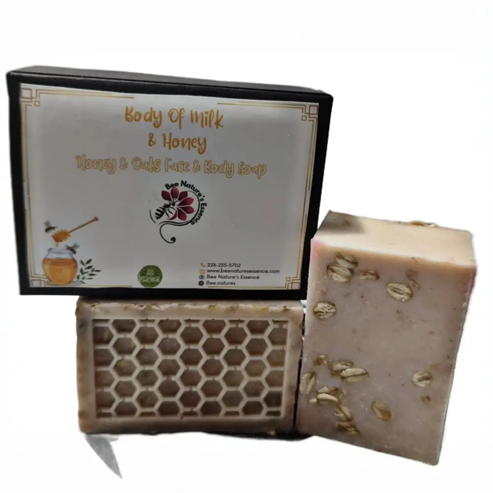 Natural soap bars with honey and milk in the Divine Skincare Bundle by Osasere Imaghodor